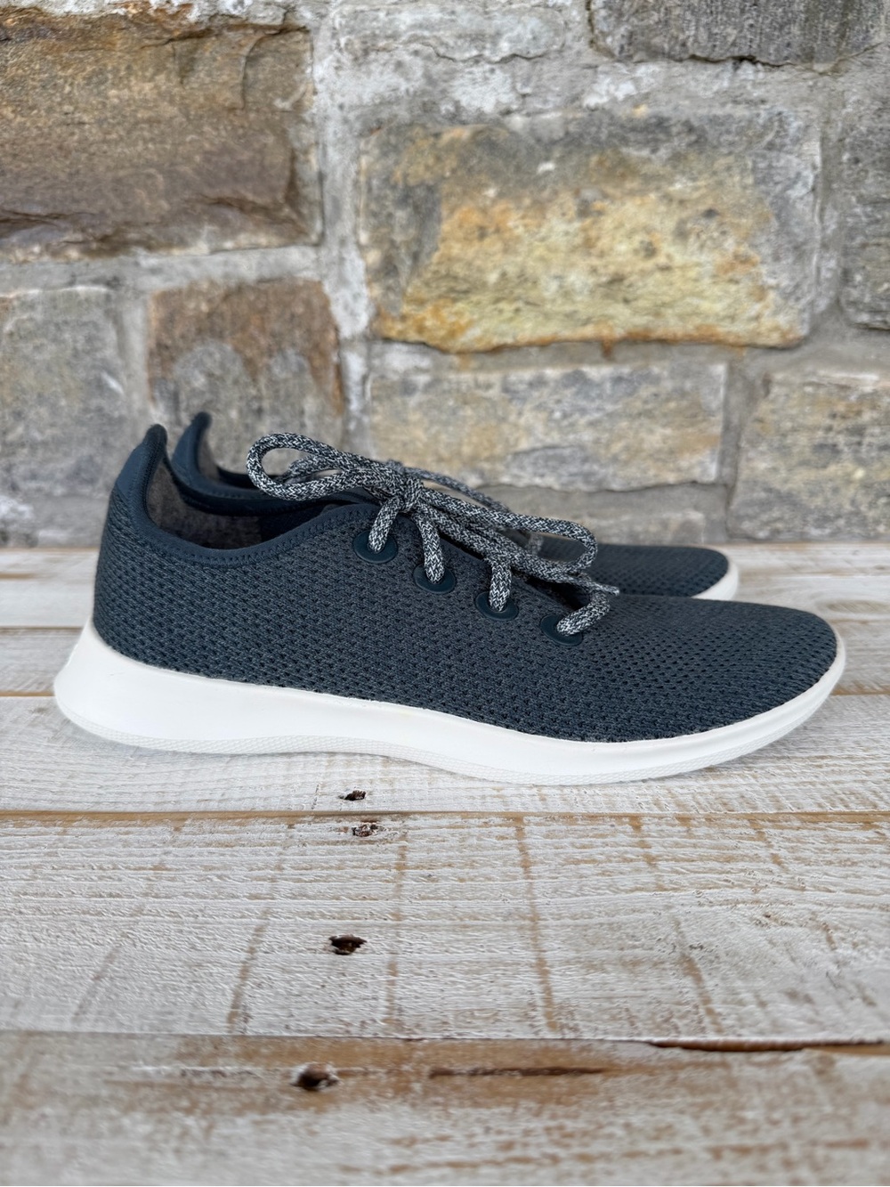 Allbirds Women’s Tree Runner Lightweight Casual Knit Sneakers - Dark Blue Gray - Picture 3 of 7